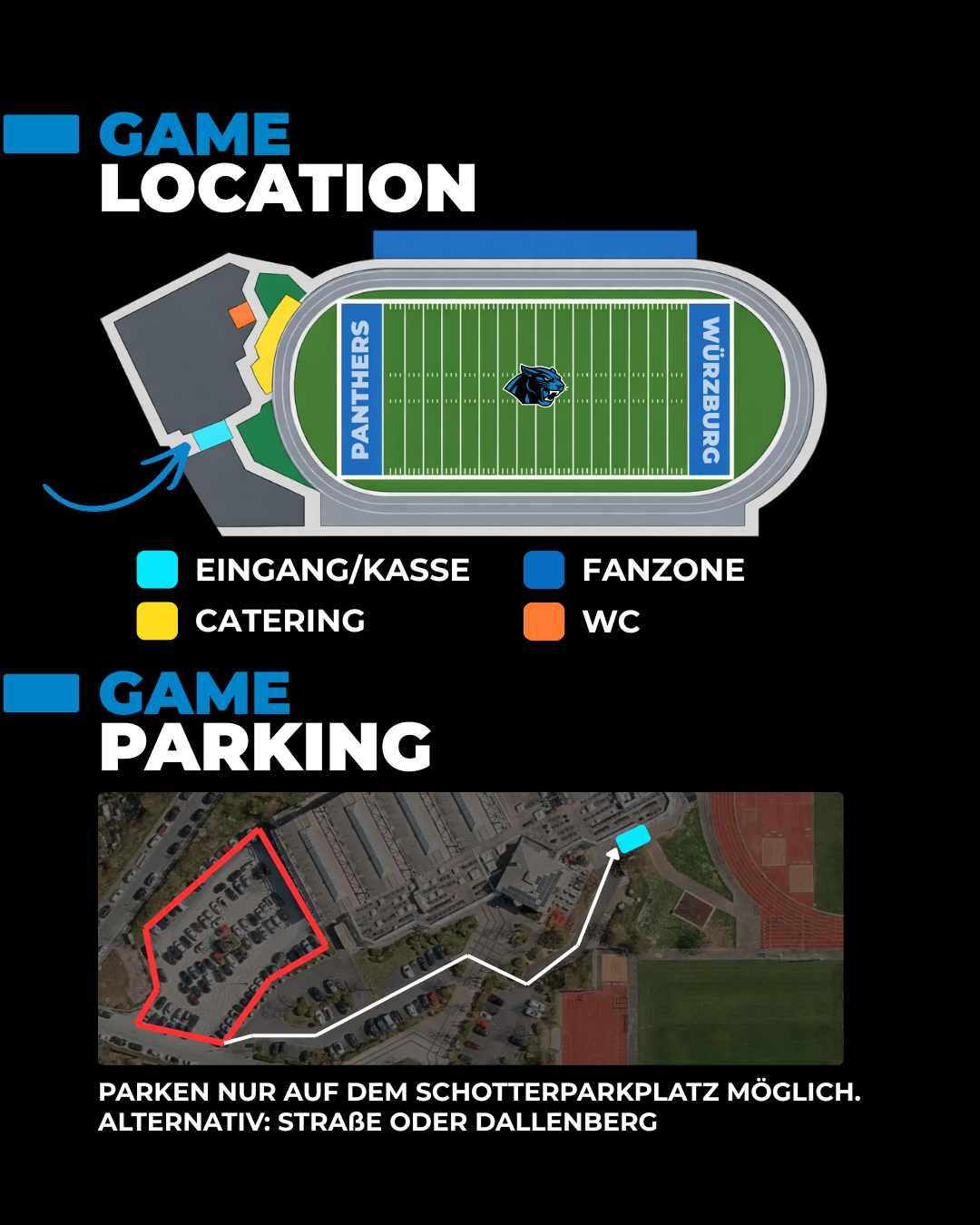 Lageplan Gameday